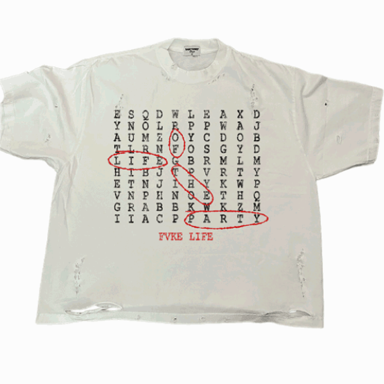 FL LIFE OF THE PARTY CROSSWORD T-SHIRT